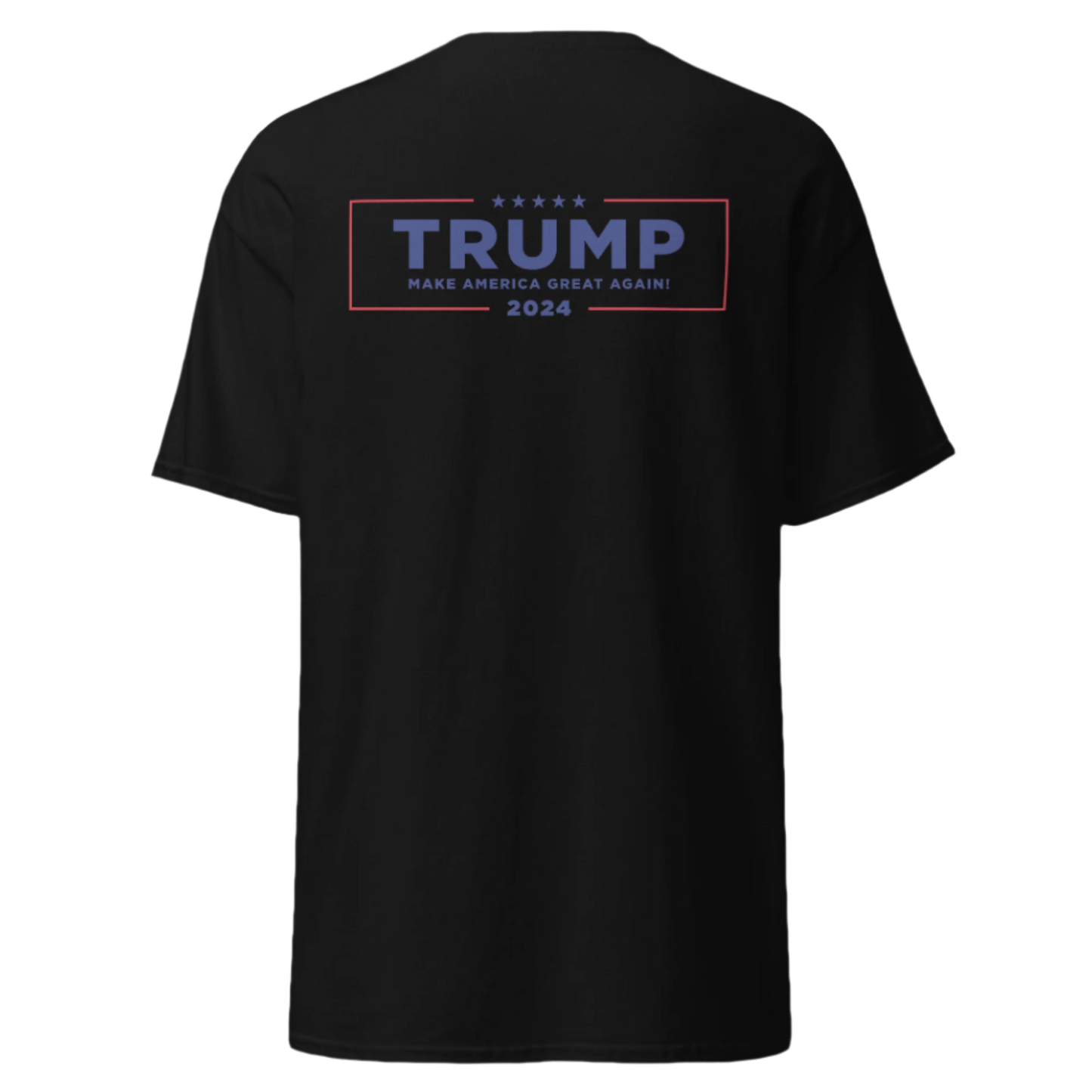 MAGA NEVER SURRENDER T-Shirt (Red Text)