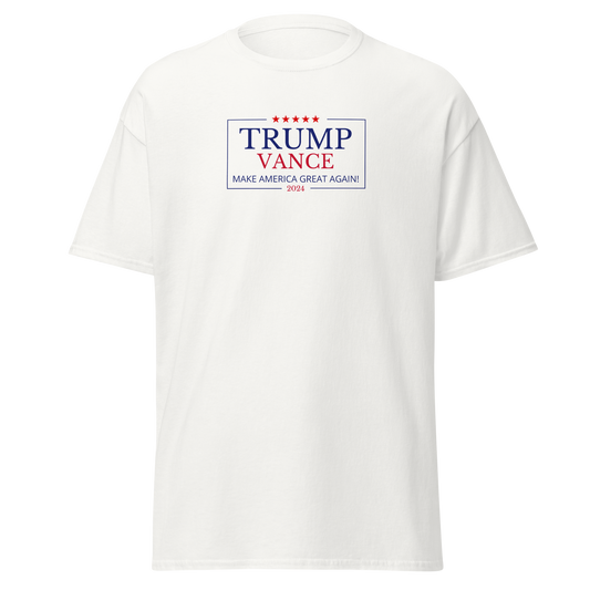 Official White Trump-Vance 2024 Campaign T-Shirt